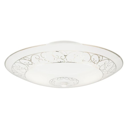 Westinghouse Two-Light Indoor Semi-Flush-Mount Ceiling Fixture White Wht Gls 6620600